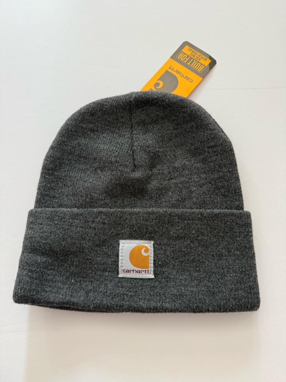 NWT Carhartt Youth Acrylic Watch Hat Beanie Charcoal Grey Heather